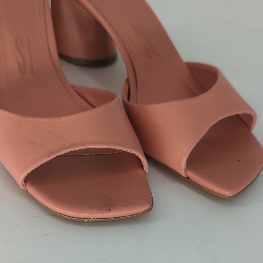 Santa Lolla Slip On Block Heel Slides Sandals Pink size 8B barbie preppy classic - Picture 4 of 7